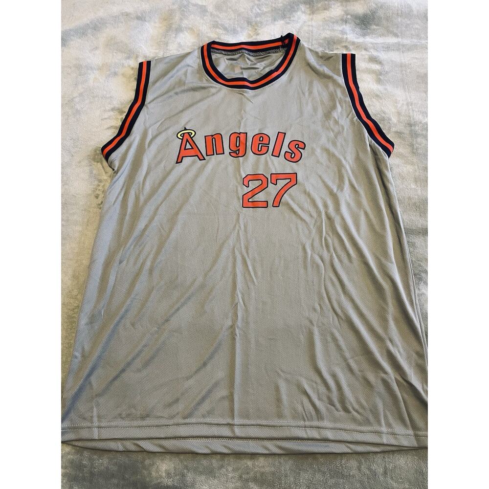 Los Angeles Angels Jersey Men's Extra Large Gray Mike Trout  #27 XL